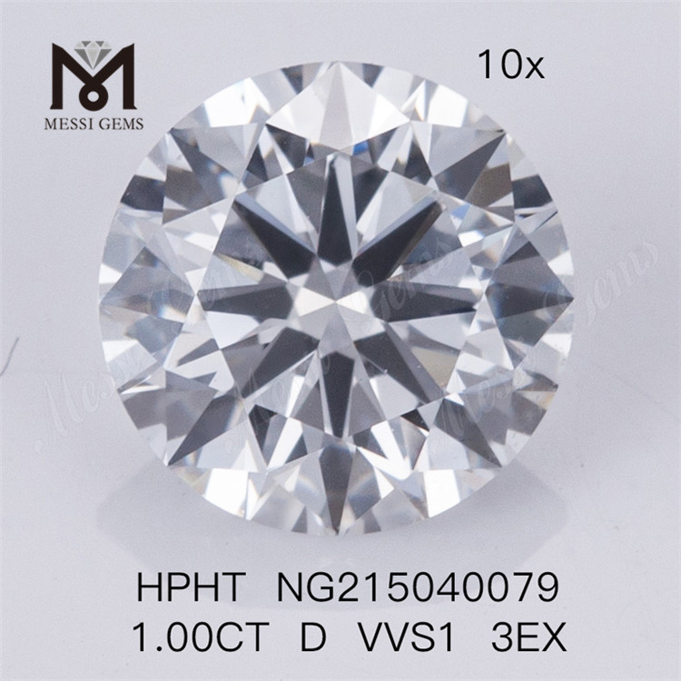 HPHT 1.00CT RD 형상 D VVS1 3EX 랩 다이아몬드