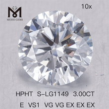 3CT HPHT E VS1 VG VG EX EX EX 실험실 재배 다이아몬드 구매 