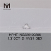 1.313CT D HPHT 인공 다이아몬드 VVS1 3EX 실험실 성장 다이아몬드 제조업체 가격
