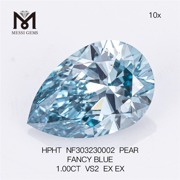 1.00CT 페어 팬시 블루 VS2 랩 그로운 다이아몬드 도매 HPHT NF303230002