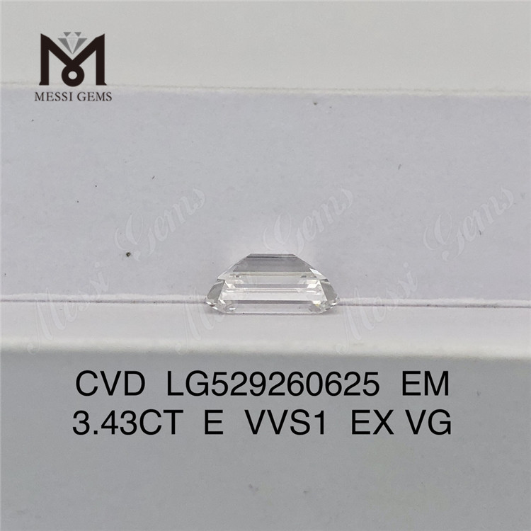 3.43CT E VVS1 EX VG EM 루즈 합성 다이아몬드 CVD LG529260625