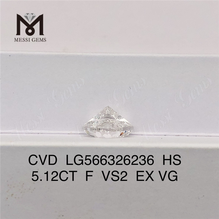 5.12CT F VS2 EX VG HS 랩 다이아몬드 CVD LG566326236 