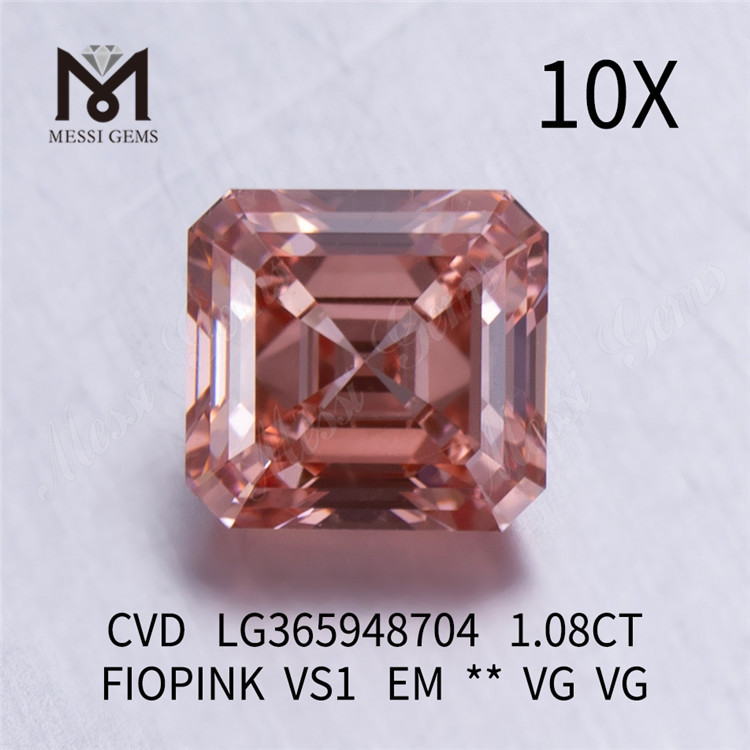 1.08CT FIOPINK VS1 EM 랩 다이아몬드 도매 CVD LG365948704