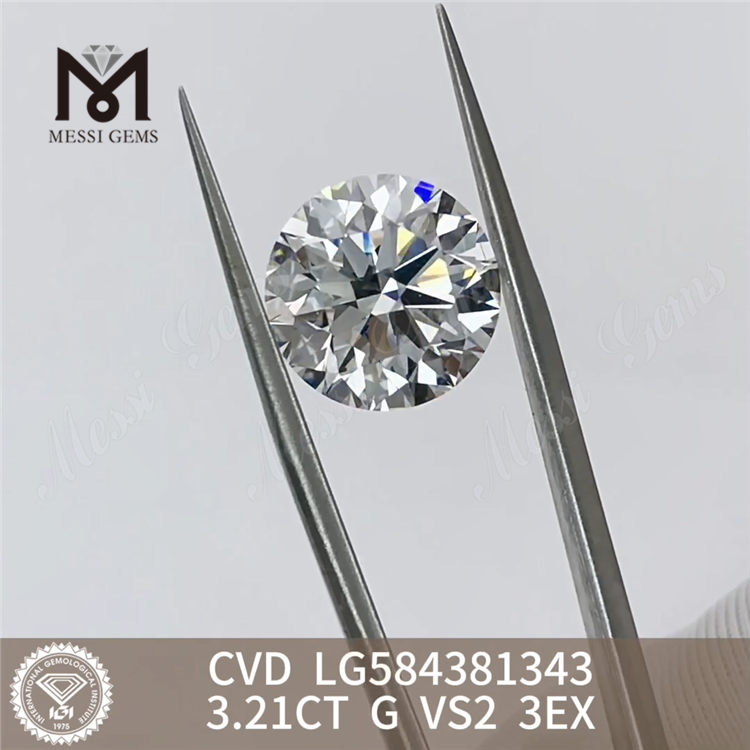 3.21CT G VS2 3EX CVD Lab Grown Diamonds LG584381343 윤리적이고 친환경적인 대안丨Messigems 