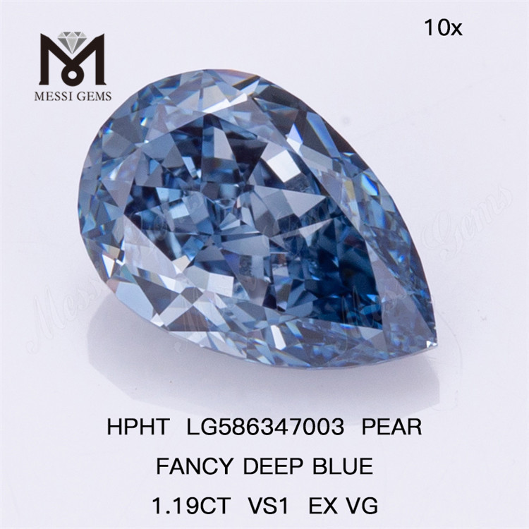 1.19CT VS1 페어 팬시 딥 블루 EX VG HPHT 블루 Hpht 다이아몬드 가격 LG586347003