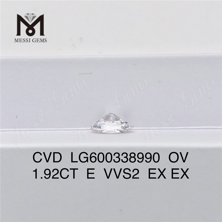 1.92CT E VVS2 EX EX OV 실험실 성장 다이아몬드 cvd LG600338990 친환경丨Messigems 