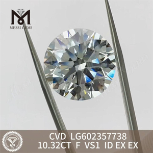 주얼리 디자이너를 위한 10.32CT F VS1 ID EX EX 10ct cvd 성장 다이아몬드 LG602357738丨Messigems