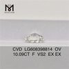 10.09CT F VS2 CVD OV 가장 큰 실험실 성장 다이아몬드 IGI Certified Excellence丨Messigems LG608398814