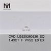 1.43CT F VVS2 SQ igi 인증 다이아몬드 시대를 초월한 아름다움 제작丨Messigems CVD LG529260526