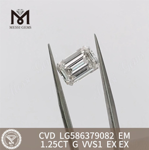 1.25CT G VVS1 CVD 에메랄드 igi 다이아몬드 우수 인증丨Messigems LG586379082 