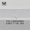 5.20CT F VS1 3EX 실험실 제작 다이아몬드 CVD LG624442824丨Messigems