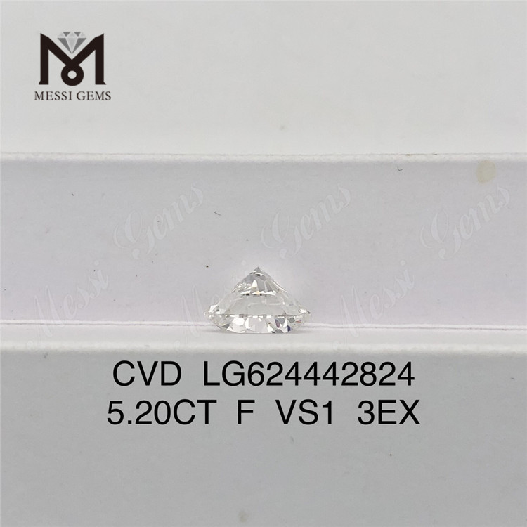 5.20CT F VS1 3EX 실험실 제작 다이아몬드 CVD LG624442824丨Messigems