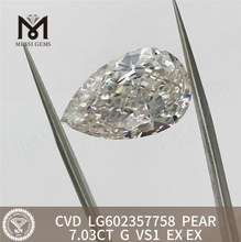 7.03CT G VS1 PEAR IGI 인증 다이아몬드 지속 가능한 광채丨Messigems LG602357758