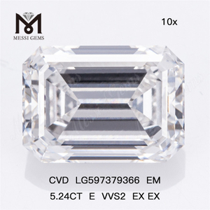 5.24CT E VVS2 EX EX 벌크 랩 다이아몬드 CVD LG597379366 EM丨 메시지젬