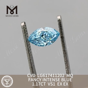 1.17CT VS1 MQ FANCY INTENSE BLUE 도매 실험실에서 제작한 다이아몬드丨Messigems CVD LG617411202