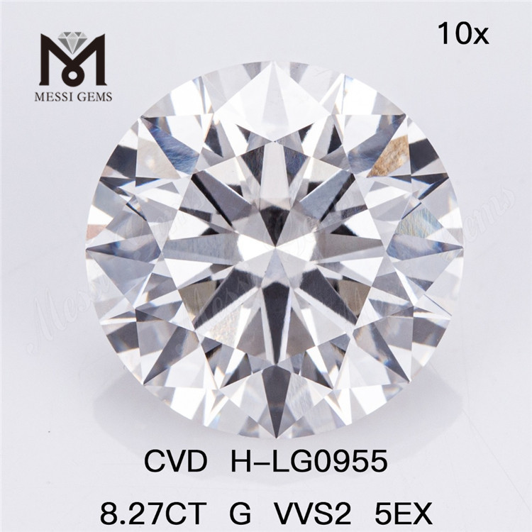 8.27CT G VVS2 ID EX EX CVD 다이아몬드로 귀하의 주얼리 비즈니스에 힘을 실어주세요 LG602336106丨Messigems