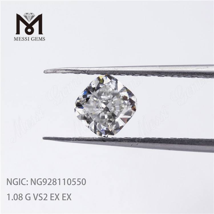 1.08CT EX EX 브릴리언트 컷 G VS2 화이트 합성 실험실 재배 cvd 다이아몬드