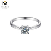 1ct 여성 솔리테어 moissanite 반지 패션 925 스털링 실버 반지