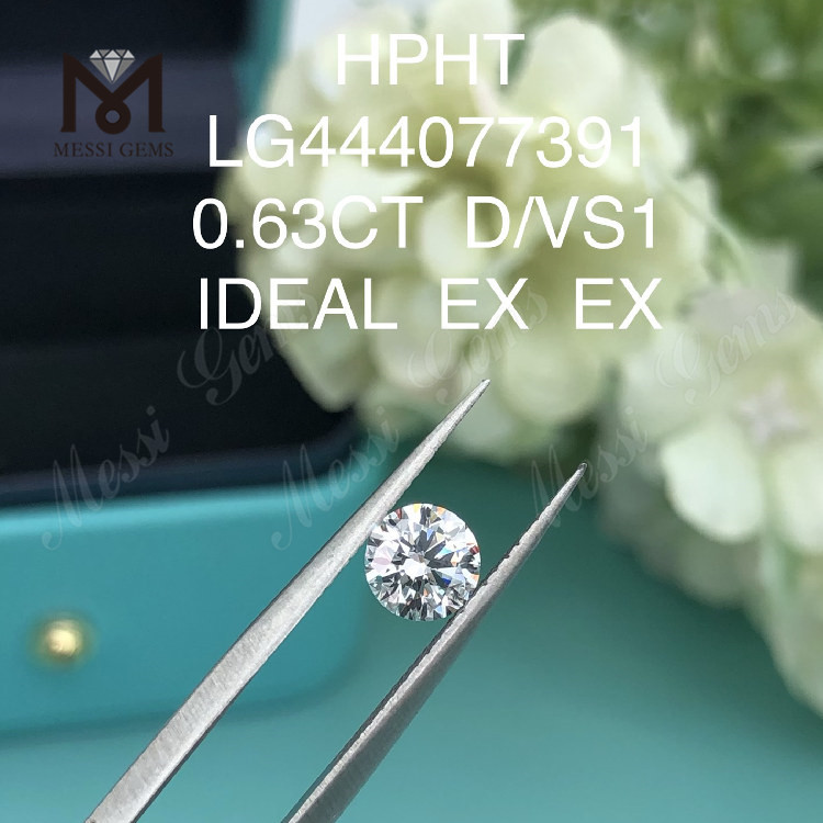 0.63캐럿 D VS1 라운드 IDEAL 컷 등급 실험실 성장 다이아몬드
