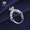 14k 18k 화이트 골드 약혼 1캐럿 VVS DEF 모이사나이트 반지 결혼 반지 맞춤형