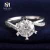 실험실 다이아몬드 반지 14 천개 18 천개 금 반지 패션 보석 사용자 정의 드래곤 파이어 1.5ct 다이아몬드 결혼 반지