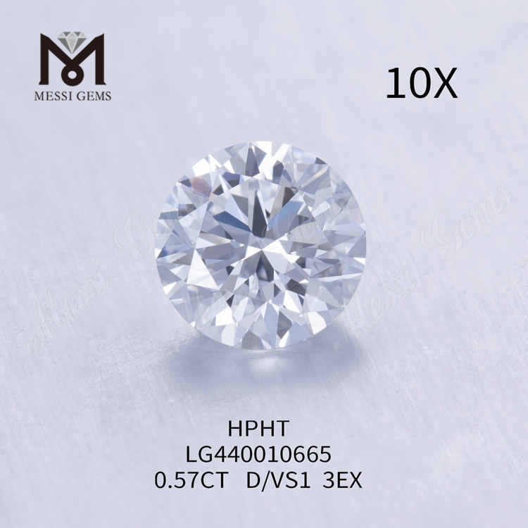 0.57CT 원형 실험실 성장 다이아몬드 3EX 루즈 합성 다이아몬드 판매