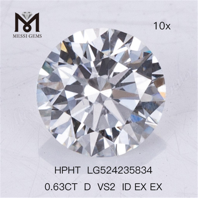 0.63CT D VS2 ID EX EX 랩 다이아몬드 HPHT 랩 다이아몬드 
