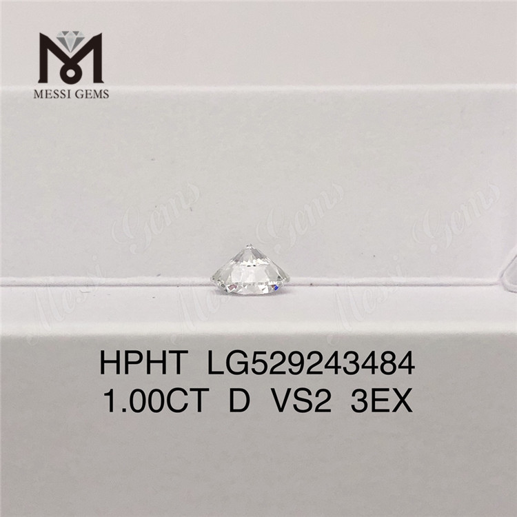 1.0ct D VS2 ID 3EX 라운드 컷 랩 그로운 다이아몬드 HPHT 공장 가격 