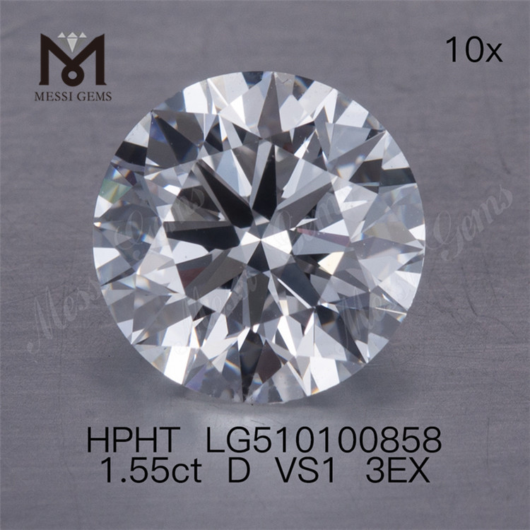 1.55ct D vvs 루즈 hpht 랩 다이아몬드 판매 원형 3EX 랩 다이아몬드 판매 중