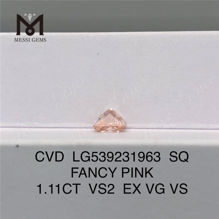 1.11CT LG539231963 SQ 팬시 핑크 VS2 EX VG VS 랩 다이아몬드 CVD
