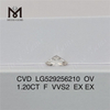 1.20ct F Vvs2 루즈 랩 다이아몬드 세일 타원형 저렴한 인공 다이아몬드 CVD