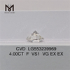 4.00CT F CVD 다이아몬드 VS1 VG EX EX 실험실 성장 다이아몬드 판매 중