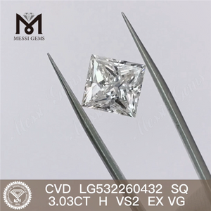 3.03CT H cvd 다이아몬드 도매 SQ VS2 실험실 성장 다이아몬드 제조 업체 판매 중