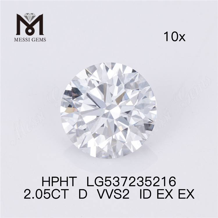 2.05CT D VVS 최고의 hpht 루즈 랩 다이아몬드 2캐럿 인공 다이아몬드 판매 중