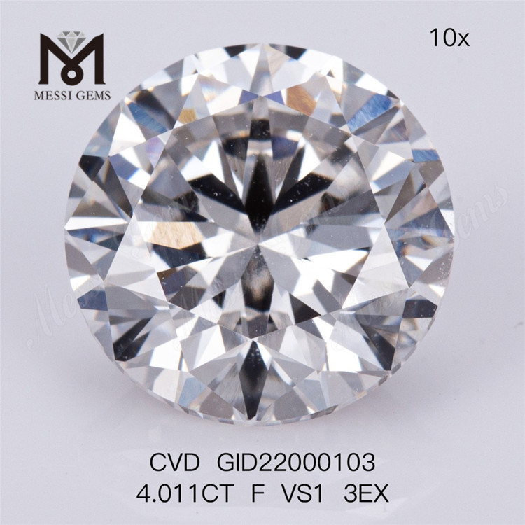 4.011ct CVD F VS1 3EX 합성 다이아몬드 캐럿당 가격
