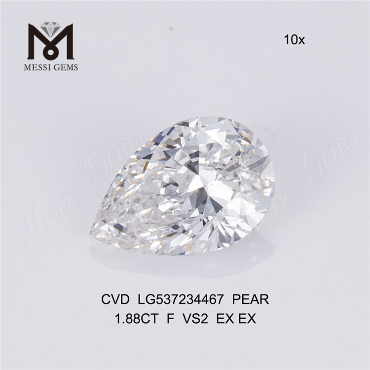 1.88ct F VS2 2캐럿 인공 다이아몬드 배 중국 합성 다이아몬드