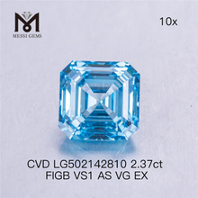 2.37ct 블루 아셔 컷 VS 랩 다이아몬드 7.10X7.03X4.89MM