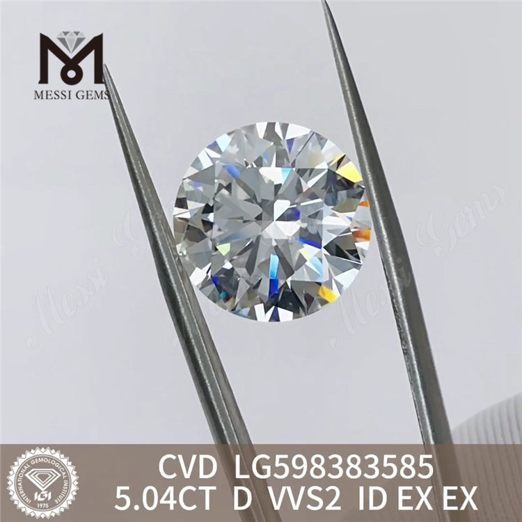 5.04CT D VVS2 ID cvd 합성 다이아몬드 LG598383585 