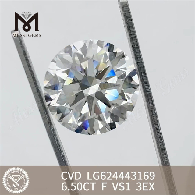 6.50CT F VS1 3EX CVD 라운드 루즈 제조 다이아몬드 LG624443169丨 메시지젬