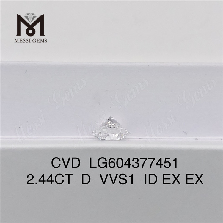 2.44ct igi 인증 다이아몬드 D VVS1 주얼리 디자이너를 위한 저렴한 루즈 다이아몬드丨Messigems LG604377451