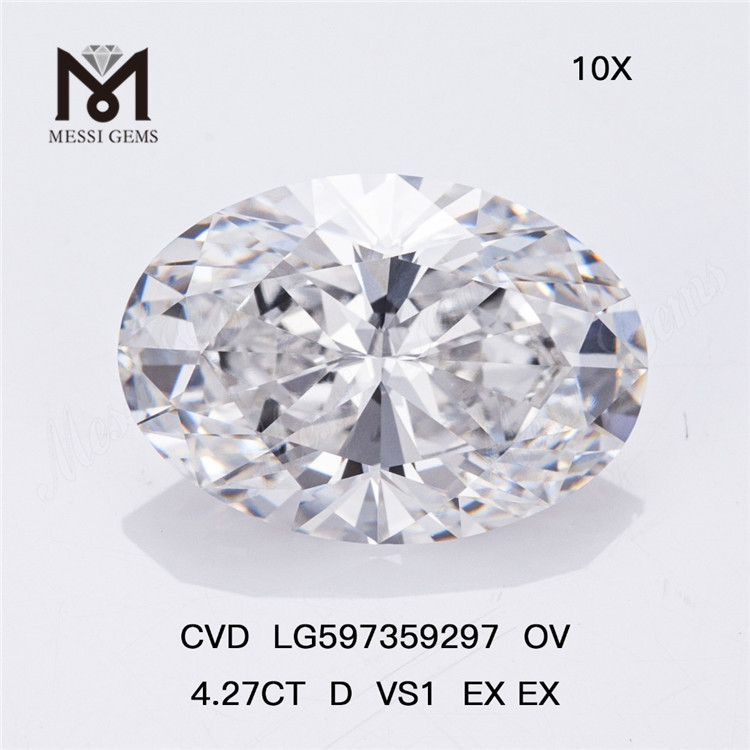 대량 도매 구매자를 위한 4.27CT D VS1 EX EX 고품질 OV CVD 다이아몬드 CVD LG597359297丨Messigems