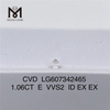 B2B용 1캐럿 실험실 성장 다이아몬드의 1.06CT CVD E VVS2 가격 丨Messigems LG607342465 
