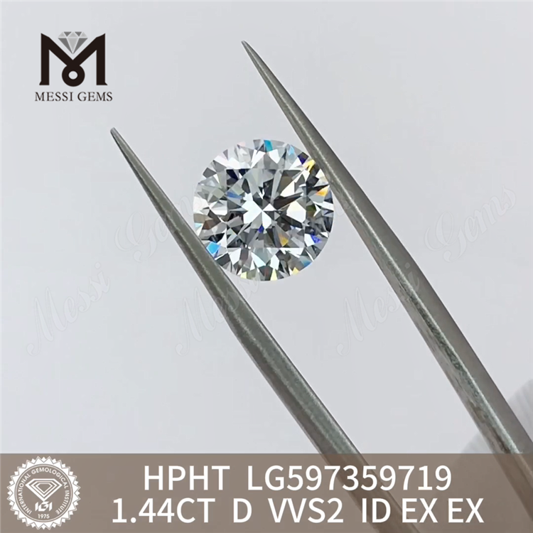 1.44CT D VVS2 ID EX EX 경쟁 우위를 점할 실험실에서 제작한 도매 다이아몬드 HPHT LG597359719丨Messigems