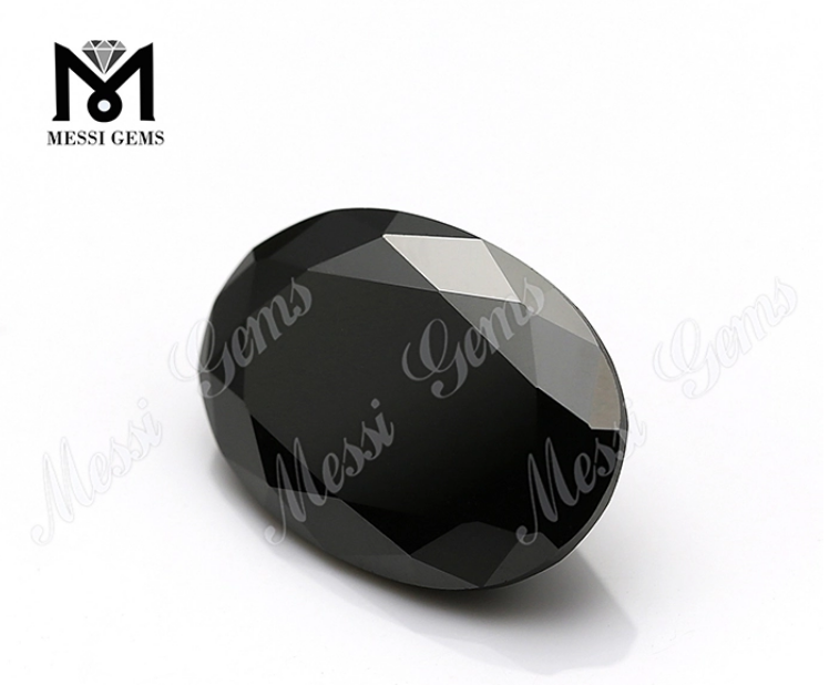 타원형 모양의 검은 색 moissanite 8x10mm 느슨한 moissanite 돌 공장 가격 보석 재고 있음