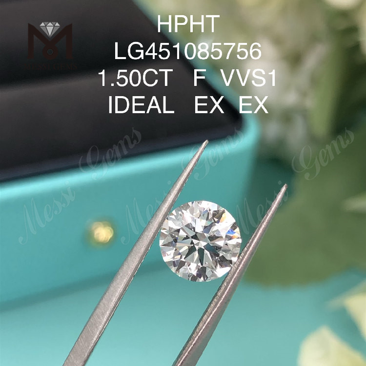 1.50ct RD F VVS1 이상적인 컷 실험실 재배 vvs 다이아몬드