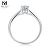 1ct 여성 솔리테어 moissanite 반지 패션 925 스털링 실버 반지