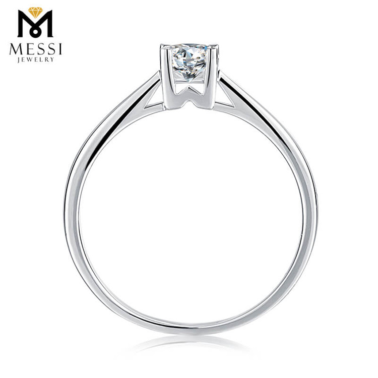 1ct 여성 솔리테어 moissanite 반지 패션 925 스털링 실버 반지