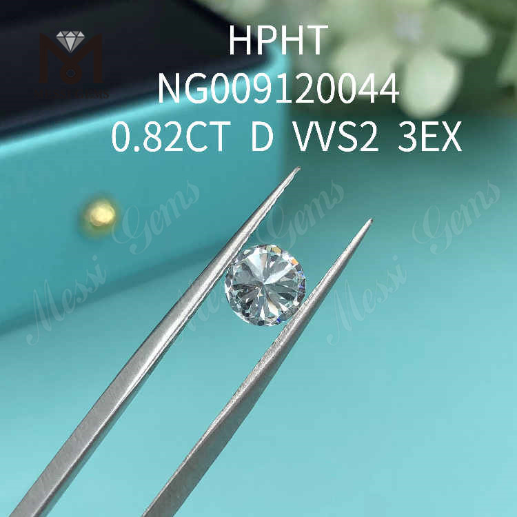 0.82CT 라운드 D VVS2 3EX 랩 다이아몬드 