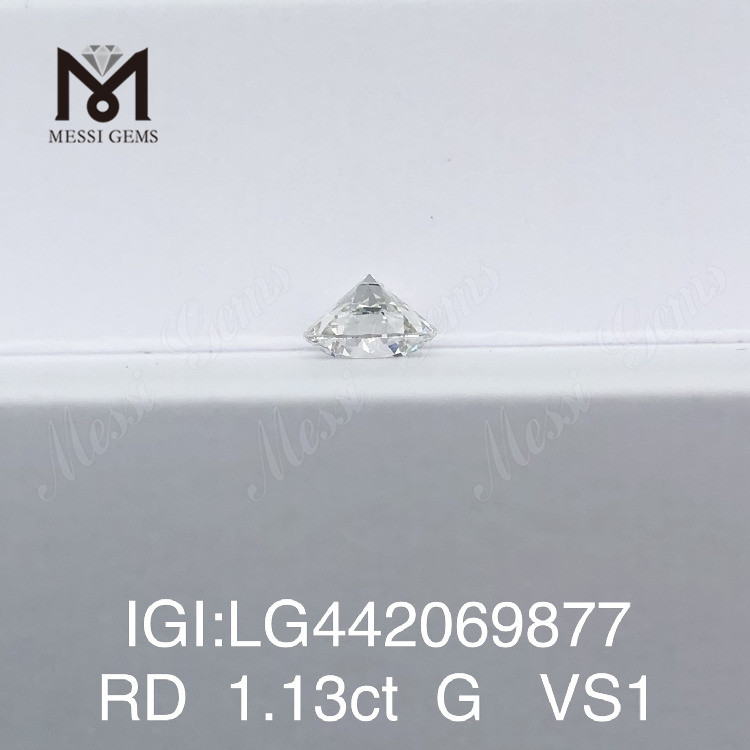 1.13캐럿 G VS1 라운드 BRILLIANT IDEAL 2EX 인공 성장 다이아몬드