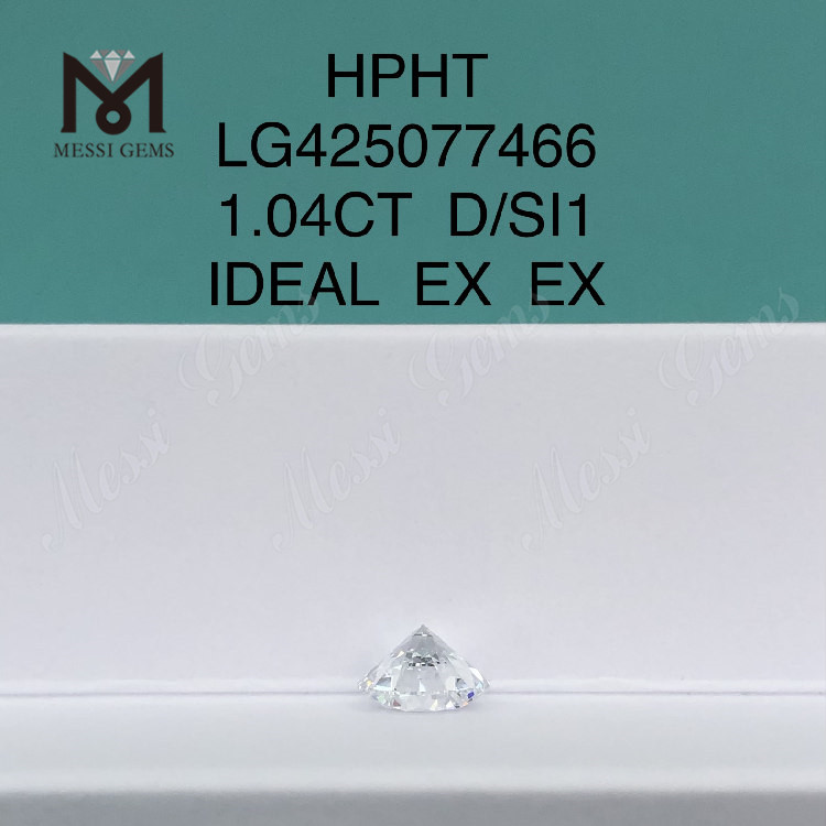 1.04캐럿 D/SI1 IDEAL EX EX 랩그로운 다이아몬드 라운드 